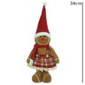 Boneco Natalino Gingerbread em Pe com Chapeu Vermelho 34cm - 4