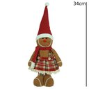 Ver imagem 4 de Boneco Natalino Gingerbread em Pe com Chapeu Vermelho 34cm