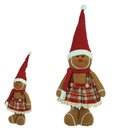 Ver imagem 3 de Boneco Natalino Gingerbread em Pe com Chapeu Vermelho 34cm