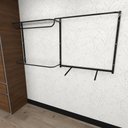 Ver imagem 1 de Arara de Roupas Closet Quarto com 9 Peças Regulável 200x100 Cm Cor Preto Modelo Clst1b189