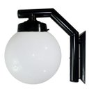 Ver imagem 1 de Arandela Solarium 215 Externa/Interna com Globo de Vidro Leitoso 15x28 Preto