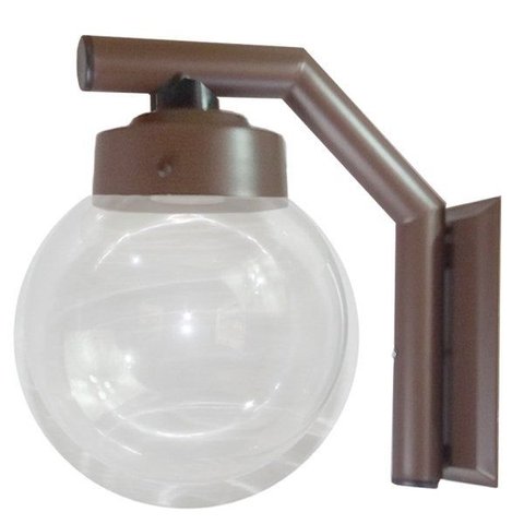 Arandela Solarium 215 Externa/interna com Globo de Vidro Transparente 15x28 Marrom
