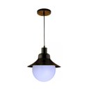 Ver imagem 1 de Pendente Colonial São Paulo Antigo 728 em Aço com Globo de Polietileno Preto