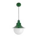 Ver imagem 1 de Pendente Colonial São Paulo Antigo 728 em Aço com Globo de Vidro Leitoso Verde