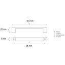 Ver imagem 3 de Kit 10 Puxadores Alça para Móveis 10cm Cromado Zamac Tupiza