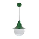 Ver imagem 1 de Pendente Colonial São Paulo Antigo 728 em Aço com Globo de Vidro Transparente Verde
