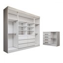 Ver imagem 5 de Quarto Completo Casal Honey 5 Portas 10 Gavetas com Espelho Branco - Panorama Móveis