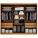 Ver imagem 2 de Guarda Roupa Casal 6 Portas Canada Cinamomo Ripado - Leifer