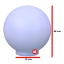 Ver imagem 2 de Globo de Polietileno ( Plastico) Leitoso 15x42