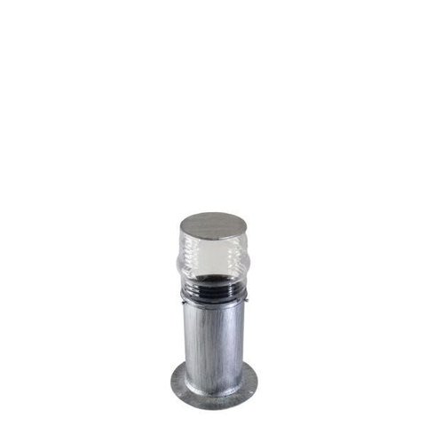 Balizador de Jardim Timoneiro 30cm P30 em Alumínio Prata Velha