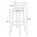 Ver imagem 6 de 2 Banquetas Alta para Cozinha Epoxi Branca:branco