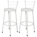 Ver imagem 1 de 2 Banquetas Alta para Cozinha Epoxi Branca:branco