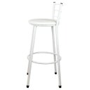 Ver imagem 4 de 2 Banquetas Alta para Cozinha Epoxi Branca:branco