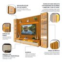 Ver imagem 5 de Rack com Painel Ripado para Tv até 85" 3g2p Led/rodízios/esp 304,8cm 100% Mdf Nobre Clean/requinte/luminare