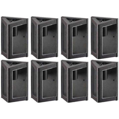 Kit 8 Arandelas Parede Triangulares Marrom Externas Internas 12x16cm Dital