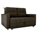 Ver imagem 2 de Sofá Cama para Sala de Estar Remy Veludo Maserati Marrom