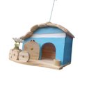 Ver imagem 5 de Casinha de Passarinho Feita de Madeira com Comedouro Estilo Fazendinha Jardim  Varanda  Quintal