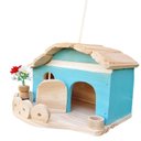 Ver imagem 3 de Casinha de Passarinho Feita de Madeira com Comedouro Estilo Fazendinha Jardim  Varanda  Quintal