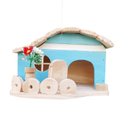 Ver imagem 4 de Casinha de Passarinho Feita de Madeira com Comedouro Estilo Fazendinha Jardim  Varanda  Quintal