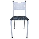 Ver imagem 4 de Kit 6 Cadeira para Cozinha Mc Tubular Almofadada Estrutura Branca com Assento Floral Medcombo