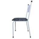 Ver imagem 5 de Kit 6 Cadeira para Cozinha Mc Tubular Almofadada Estrutura Branca com Assento Floral Medcombo