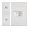 Kit 3 Conjunto Tomada Simples 10A 4x2 Liz Branco Tramontina - 1
