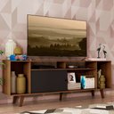 Ver imagem 1 de Rack para TV até 65 Polegadas Madesa Cancun com Pés Rustic/Preto 7K5Z Cor:Rustic/Preto