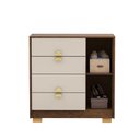 Ver imagem 3 de Cômoda Sapateira Ilha Bela 1 Porta 4 Gavetas - Imbuia/Fendi
