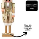 Ver imagem 3 de Quebra Nozes Decorado Natal Dourado Gold Luxo Espada 40cm - Magizi