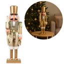 Ver imagem 4 de Quebra Nozes Decorado Natal Dourado Gold Luxo Espada 40cm - Magizi