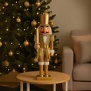 Ver imagem 2 de Quebra Nozes Decorado Natal Dourado Gold Luxo Espada 40cm - Magizi