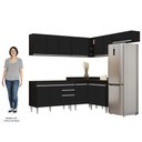 Ver imagem 5 de Armário de Cozinha Modulado de Canto 7 Peças Cp19 Balcão sem Tampo Preto - Lumil Lumil Móveis