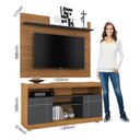 Ver imagem 4 de Conjunto Bancada Lola com Painel Simon Noce Milano/ Preto Fosco para Tv 55 Polegadas