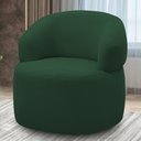 Ver imagem 2 de Kit 2 Poltronas Giratórias Sala de Estar Living Orgânico Carmen F04 Veludo Verde - Lyam Decor