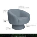 Ver imagem 6 de Poltrona Decorativa Liz Giratória Bouclé Azul Claro - Nexta Casa