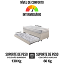 Ver imagem 7 de Bicama Box Baú Solteiro Courino Linho Areia 88x188 com Colchão Hanover Molas Ensacadas Inducol