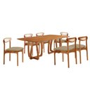 Ver imagem 2 de Conjunto de Mesa de Jantar Ello Tampo 180cm Barril Laminado com 6 Cadeiras Mônaco Premium