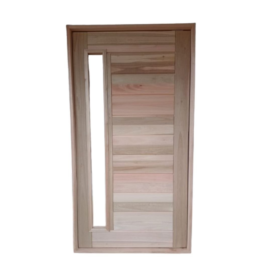 Porta Bbb Pivotante com Visor Reto Eucalipto 2,13x1,17 Frainer Bbb Tradicional C/ Visor - 1