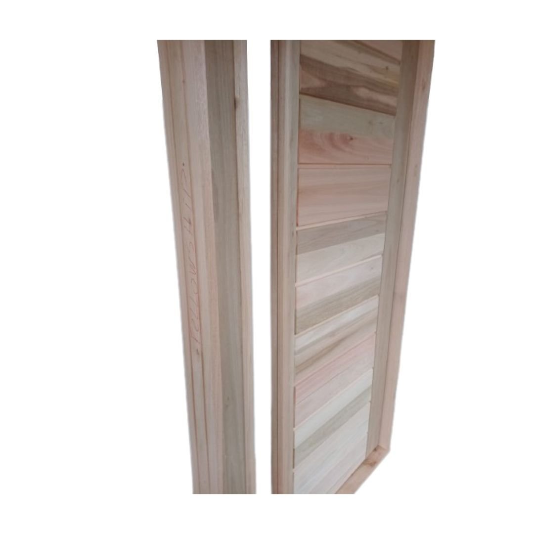 Porta Bbb Pivotante com Visor Reto Eucalipto 2,13x1,17 Frainer Bbb Tradicional C/ Visor - 2