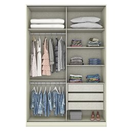 Guarda Roupa Modulado Predileto 2 Portas de Correr Areia - Móveis Henn - 2