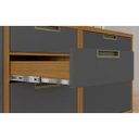 Ver imagem 4 de Cozinha Modulada 9 Peças Ripado Nesher Imperatriz Ângulo Mdf - Freijó / Grafite