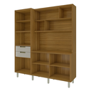 Ver imagem 5 de Cozinha Compacta Imperatriz 6 Portas 100% MDF Marrom Freijó/Off White - Nesher