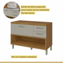 Ver imagem 3 de Cozinha Modulada Ripado Princesa 3 Pecas MDF Freijó/Off White - Nesher