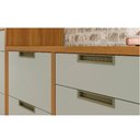 Ver imagem 2 de Cozinha Modulada 9 Peças Ripado Imperatriz Ângulo Mdf - Freijo / Off White- Nesher