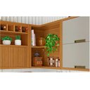 Ver mais imagens de Cozinha Modulada 9 Peças Ripado Imperatriz Ângulo Mdf - Freijo / Off White- Nesher