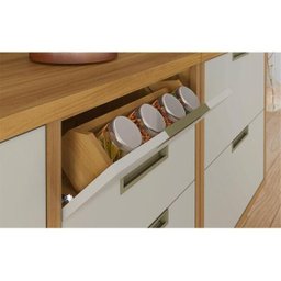 Cozinha Modulada 9 Peças Ripado Imperatriz Ângulo Mdf - Freijo / Off White- Nesher - 5