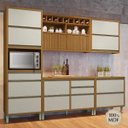 Ver imagem 2 de Cozinha Modulada 5 Peças Ripado Baronesa Mdf - Freijo / Off White - Nesher