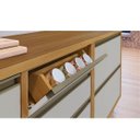 Ver imagem 3 de Cozinha Modulada 5 Peças Ripado Baronesa Mdf - Freijo / Off White - Nesher
