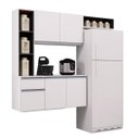 Ver imagem 1 de Cozinha Compacta Supensa com Balcão Mel 163-Poquema - Branco / Preto
