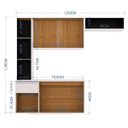 Ver imagem 2 de Cozinha Compacta Supensa com Balcão Mel 163-Poquema - Branco / Preto
